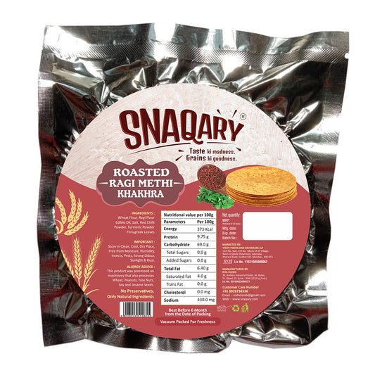Roasted Ragi Methi Khakhra (Pack of 4 / 8)